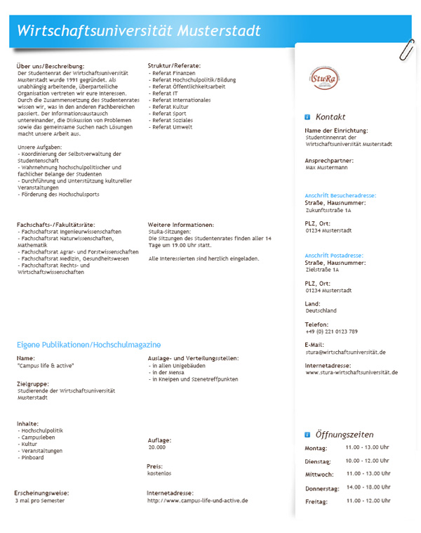Muster-Studentenratsprofil