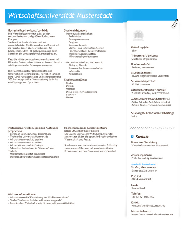 Muster-Hochschulprofil